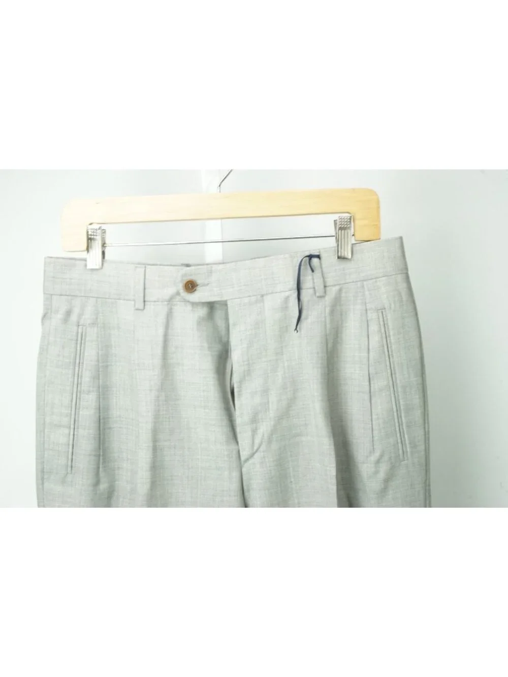 Zanella Outdoor Light Gray 100% Wool Dress Pant 48R EU BRAND NEW